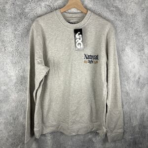RG To Good Times Crewneck Sweatshirt Vintage Logo Natural Light Beer Size Large